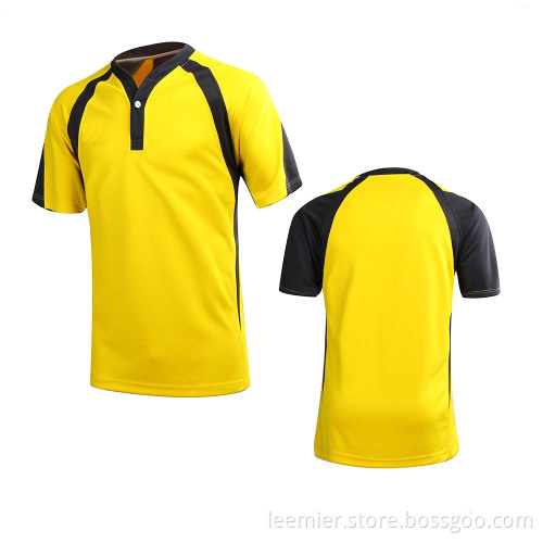 Custom yellow color mens rugby shirt